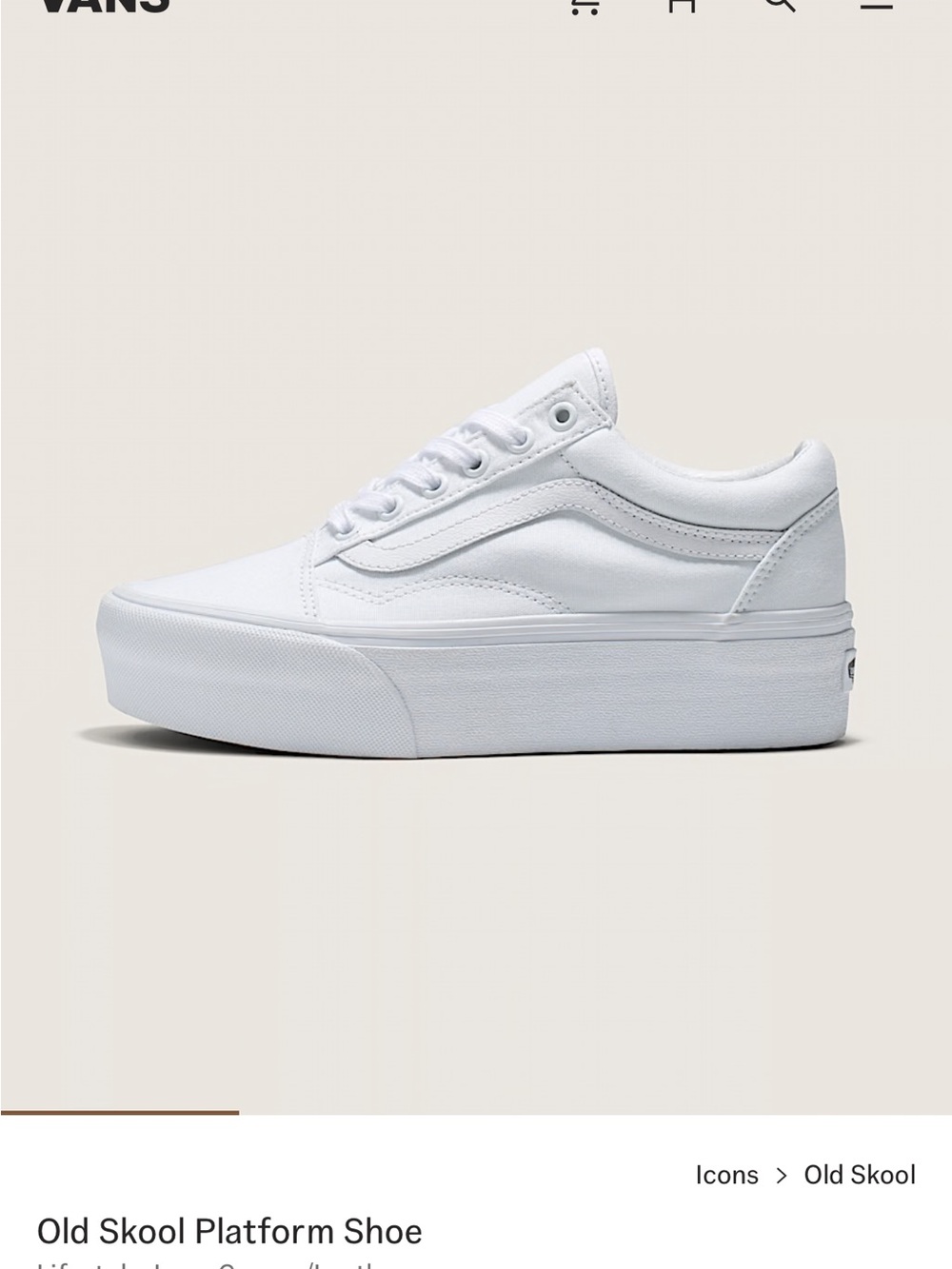 Vans White Old Skool Platform Sneakers